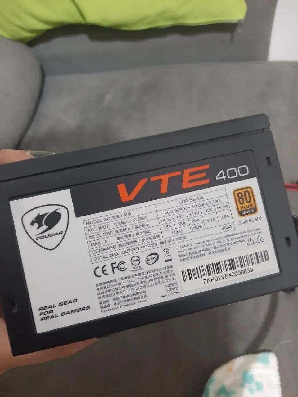 Fonte de Alimentação Cougar VTE 400W 80 Plus Bronze PC - Foto 2