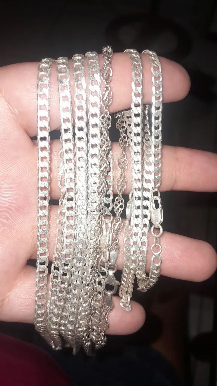 Cordão de prata com pulseira925