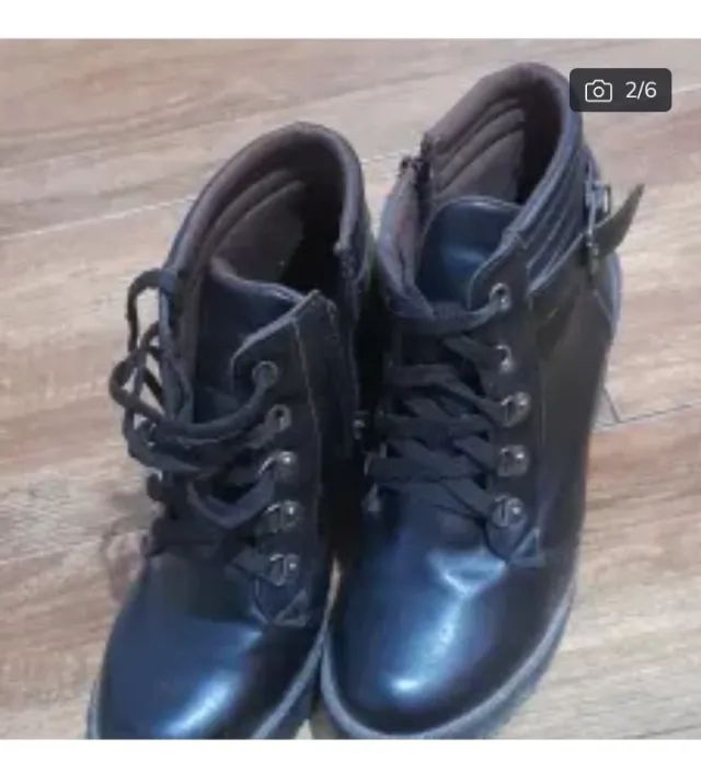 Botas N36 coturno salto bloco 