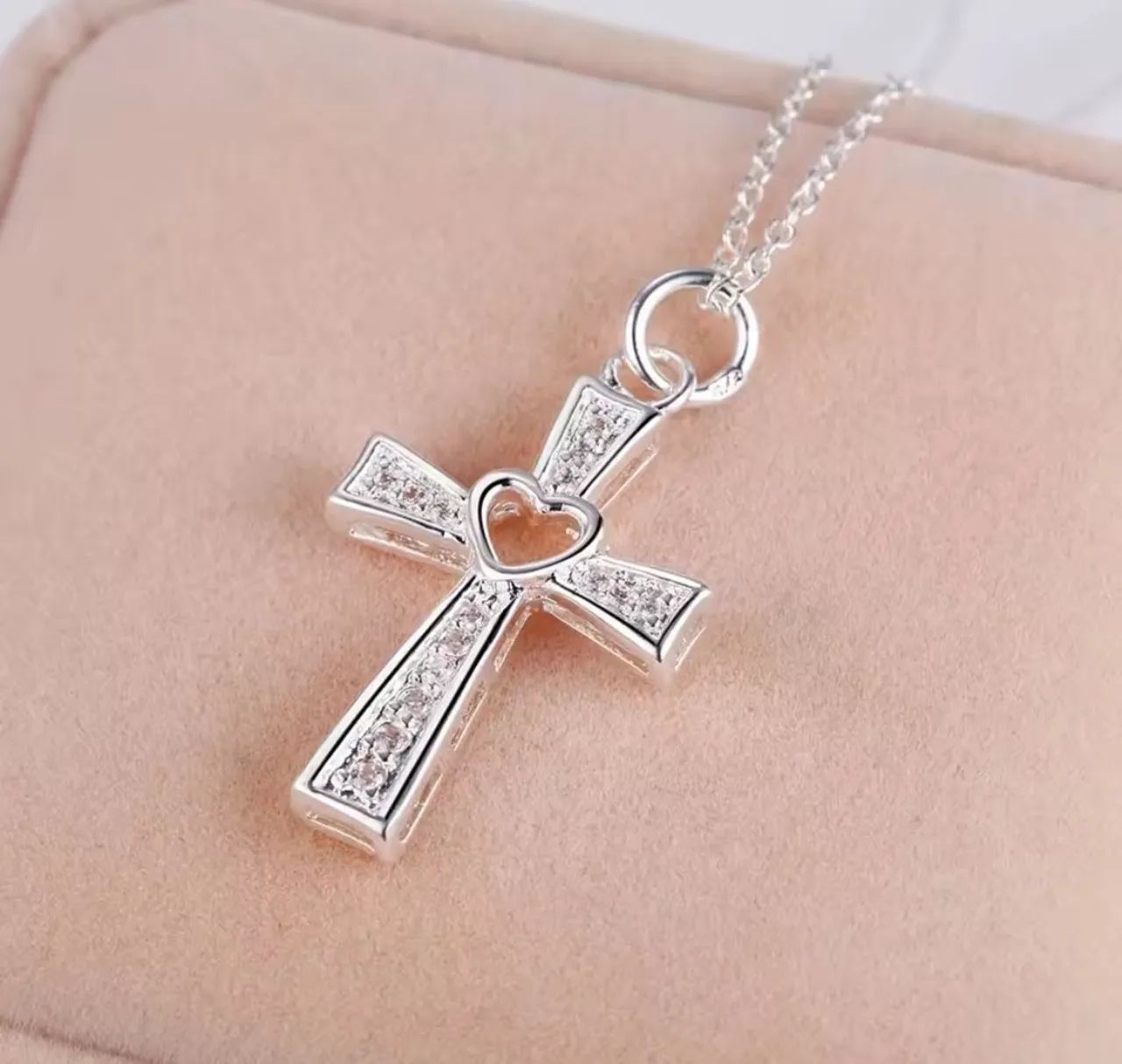 Colar prata 925 com cruz de zircônia  - Foto 2