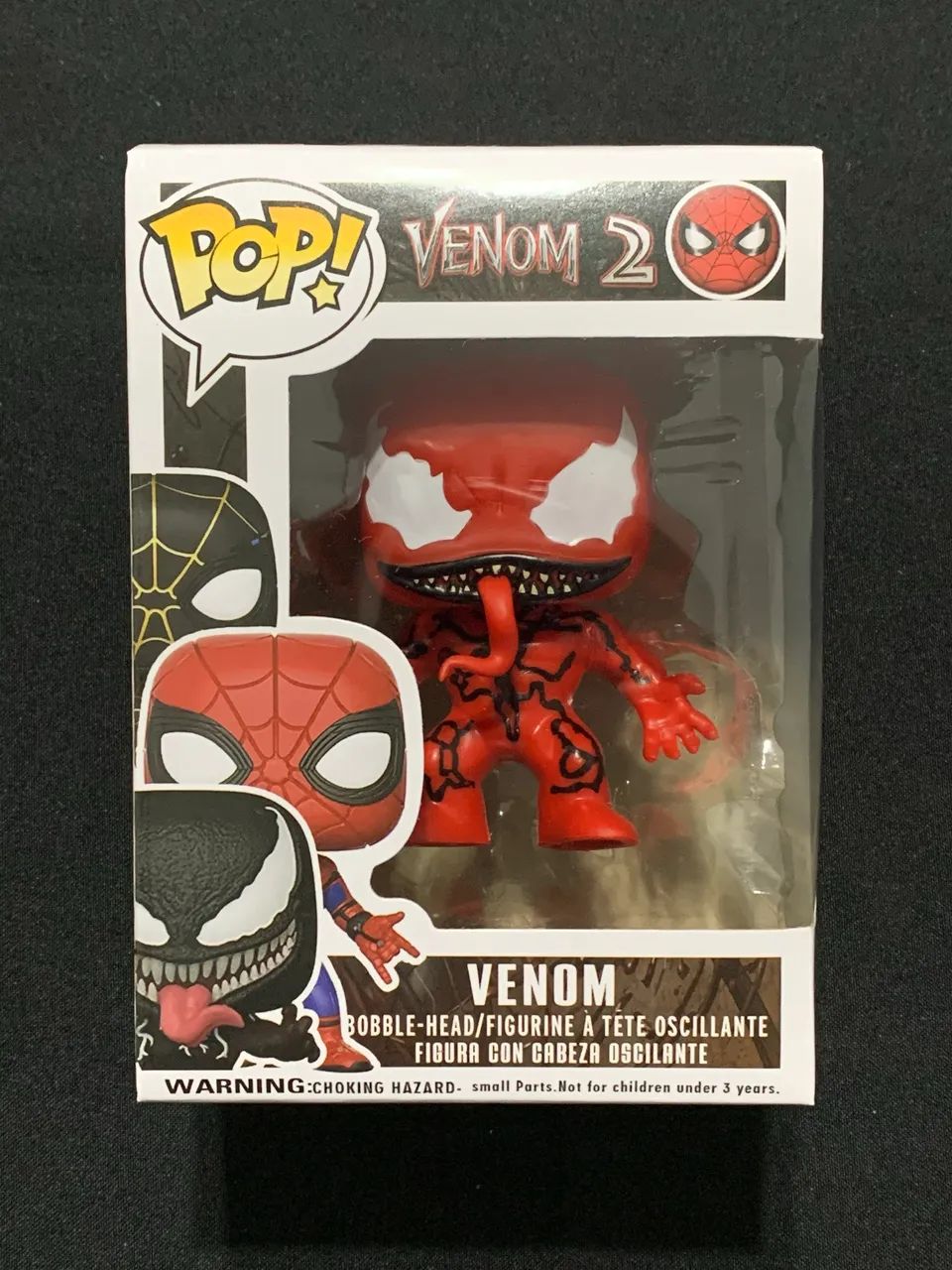 boneco funko pop venom vermelho colecionável