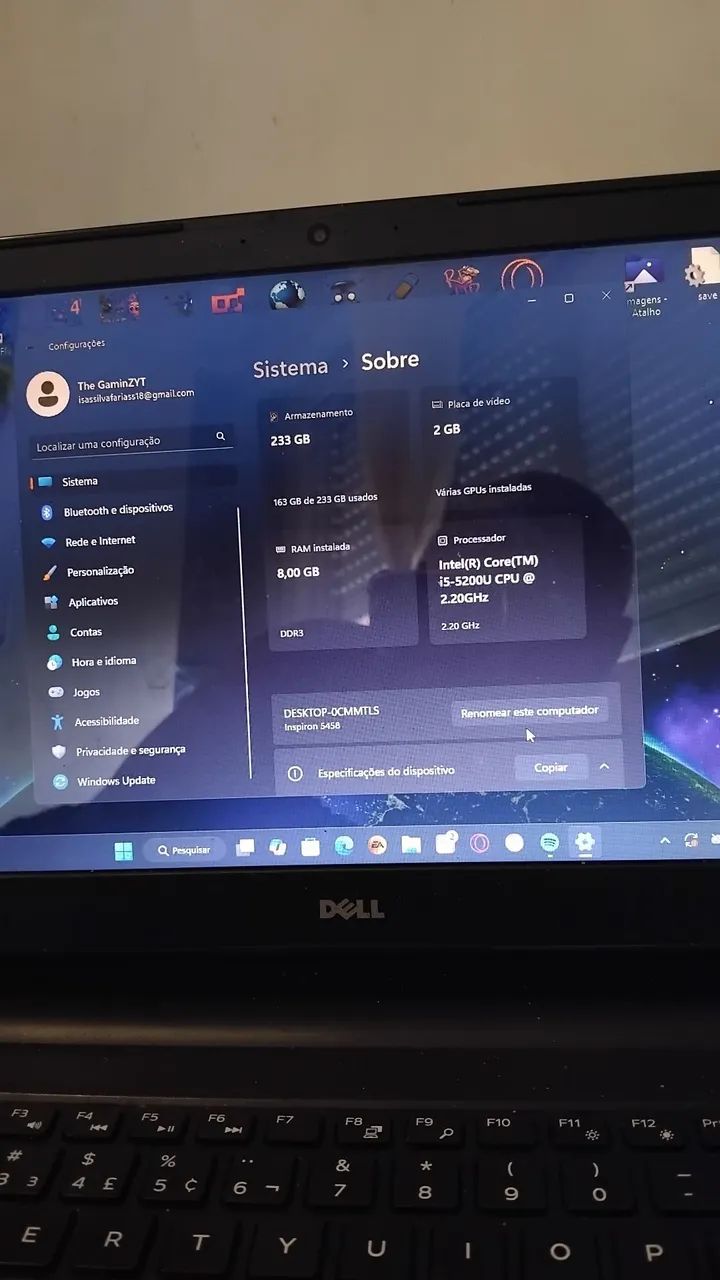 Notebook Dell com placa de vídeo, roda jogos!!