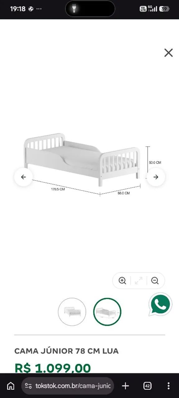 CAMA JÚNIOR 78 CM LUA - Foto 3