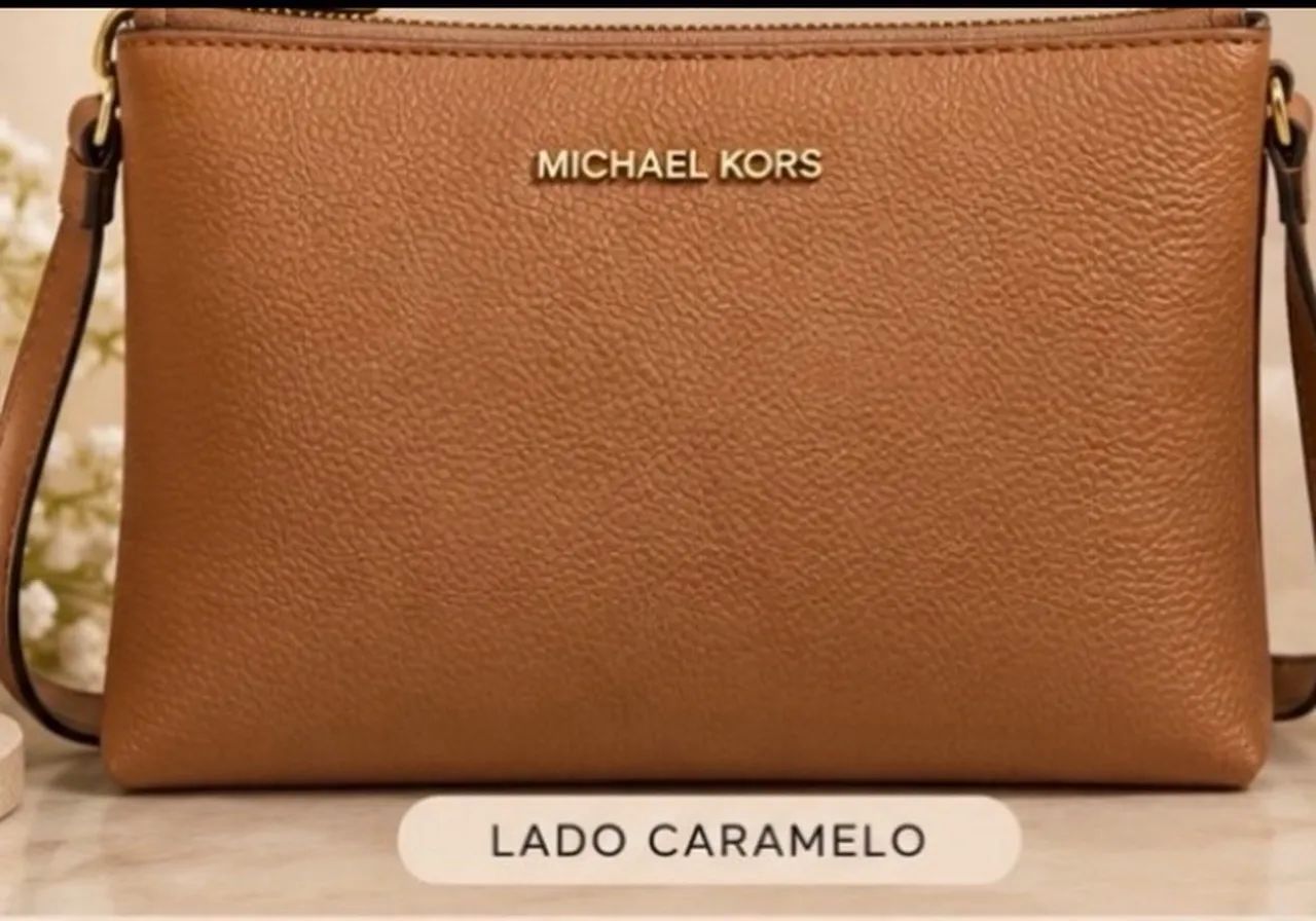 bolsa transversal michael kors monograma e caramelo - Foto 2