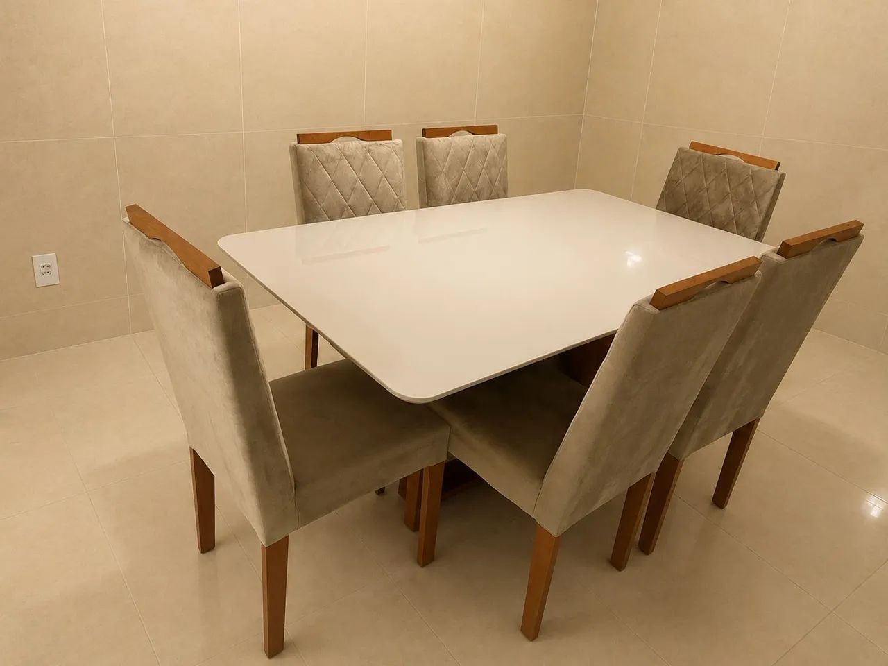 Mesa de jantar com 6 cadeiras - novo sem avaria - Foto 2