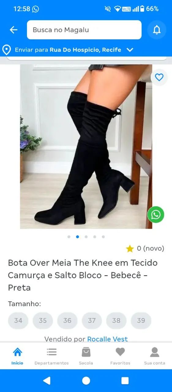 Bota cano longo 