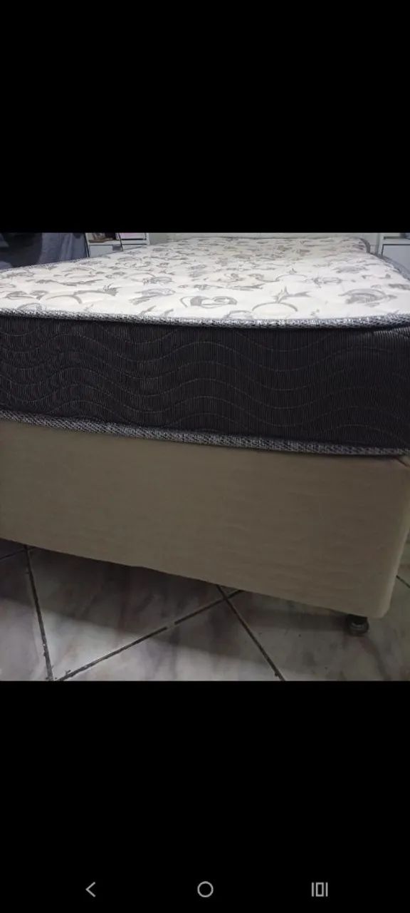 Cama box de solteiro com colchão. - Foto 4