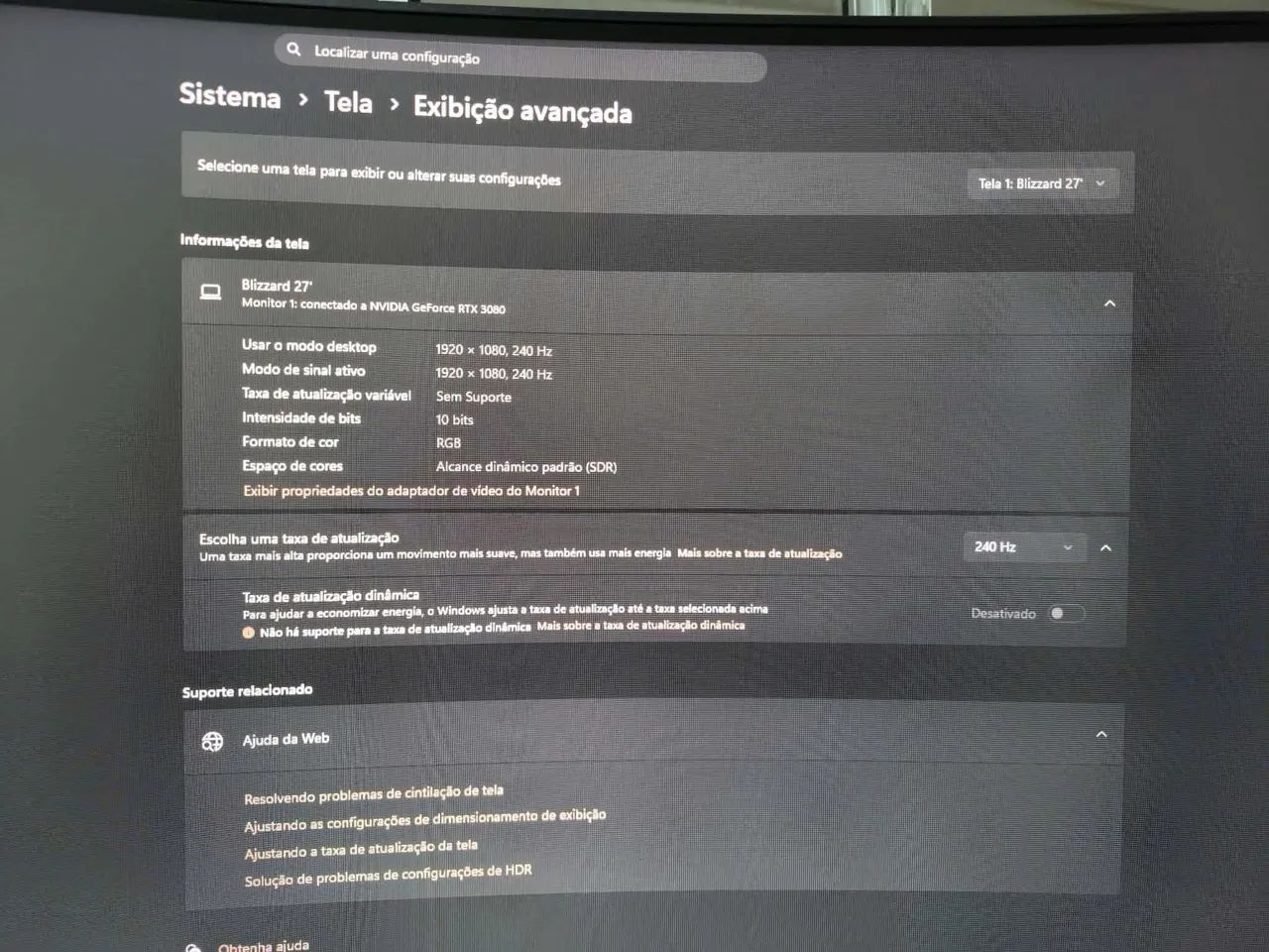 Troco monitor 27 polegadas curvo 240hz Kabum - Foto 3