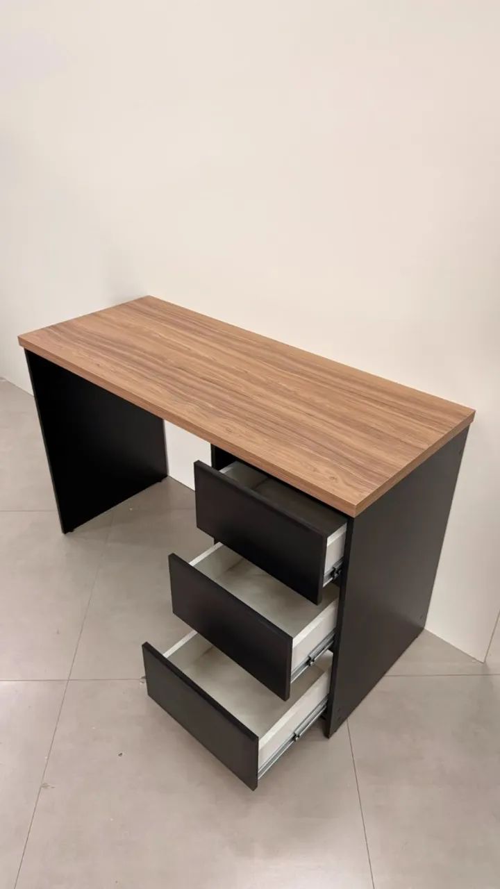Mesa Escritório Preta 100% mdf  - Foto 2