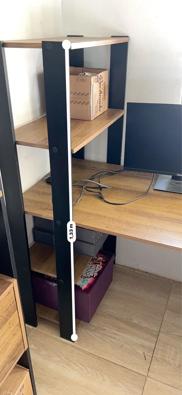 Mesa e estante de escritório - Foto 2
