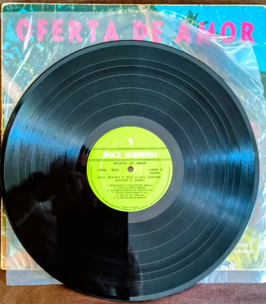 Lp Disco de Vinil Gospel Evangélico Davi E Beatriz - Oferta De Amor - Foto 3