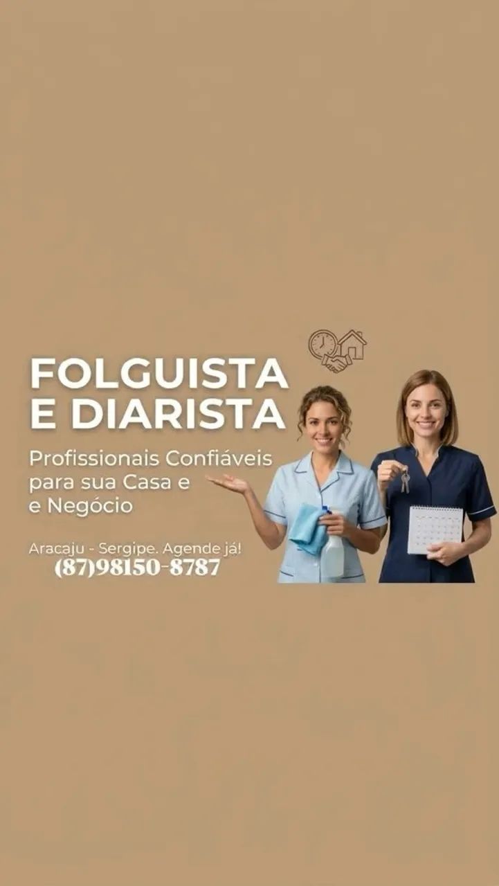 Diarista e folguista disponível 