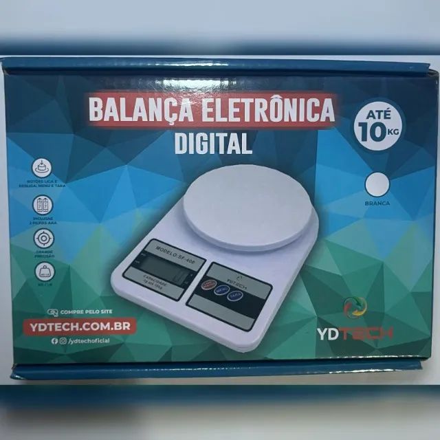 Balança Digital de Cozinha 1g a 10kg Alta Precisão Fitness - Foto 2
