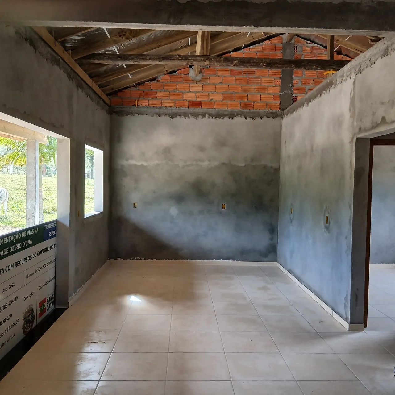 Vendo casa de alvenaria ainda não concluída, terreno 1000m2 - Foto 4