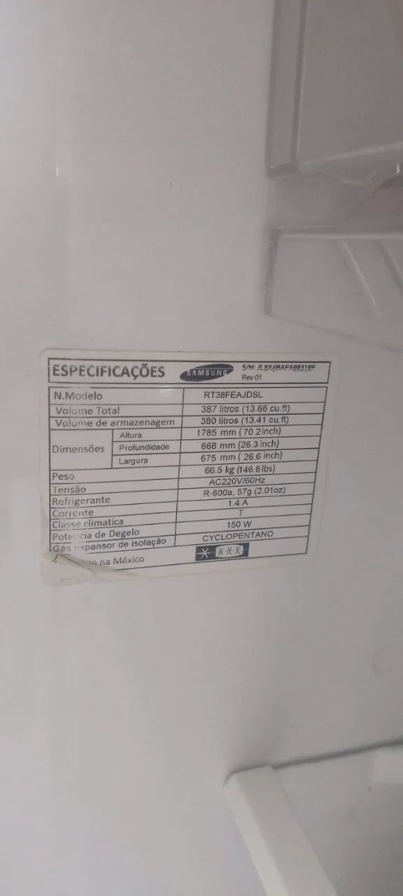 Geladeira Samsung (Com avaria) - Número do Modelo: RT38FEAJDSL - Foto 3