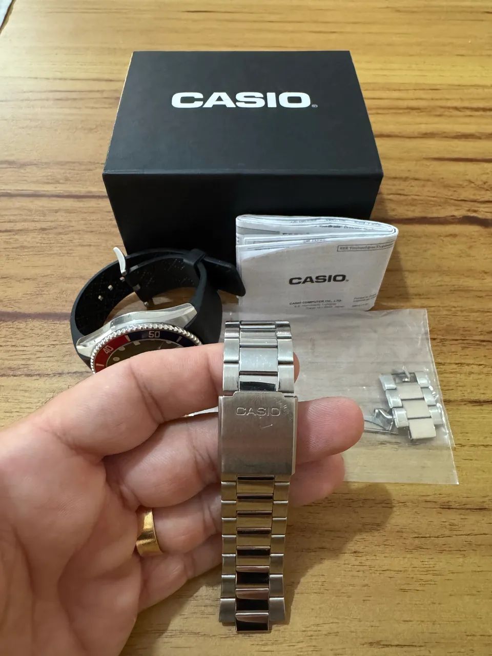 Relógio Casio Duro MDV-107 Pepsi (completo com pulseira extra) - Foto 3