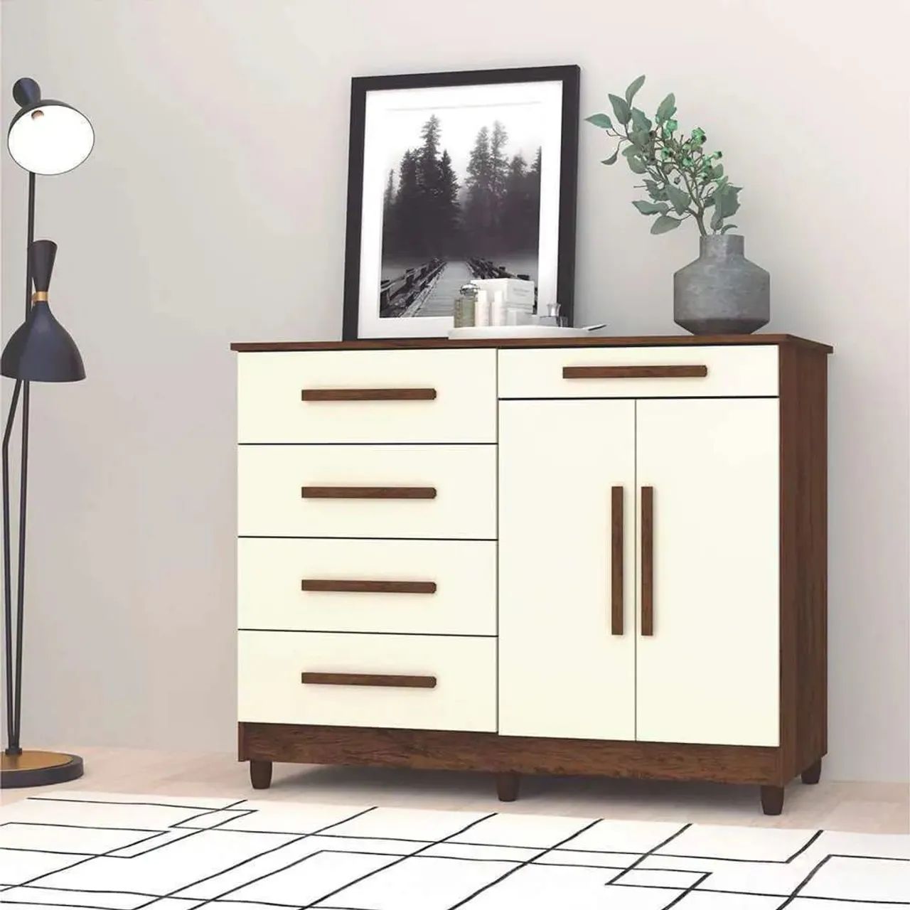 CÔMODA SIRIUS 122CM DE LARGURA NOVA A PRONTA ENTREGA 