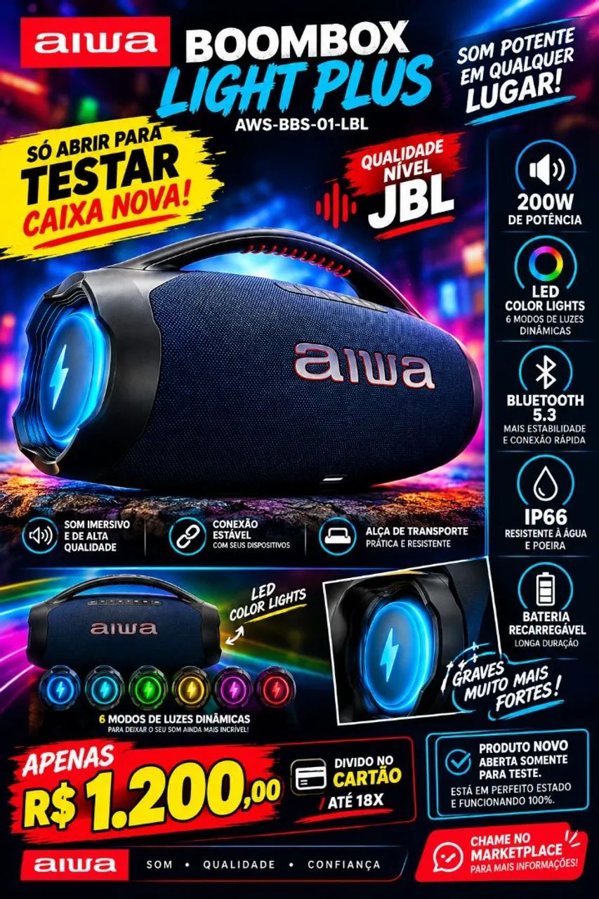 Bombox Aiwa 200w