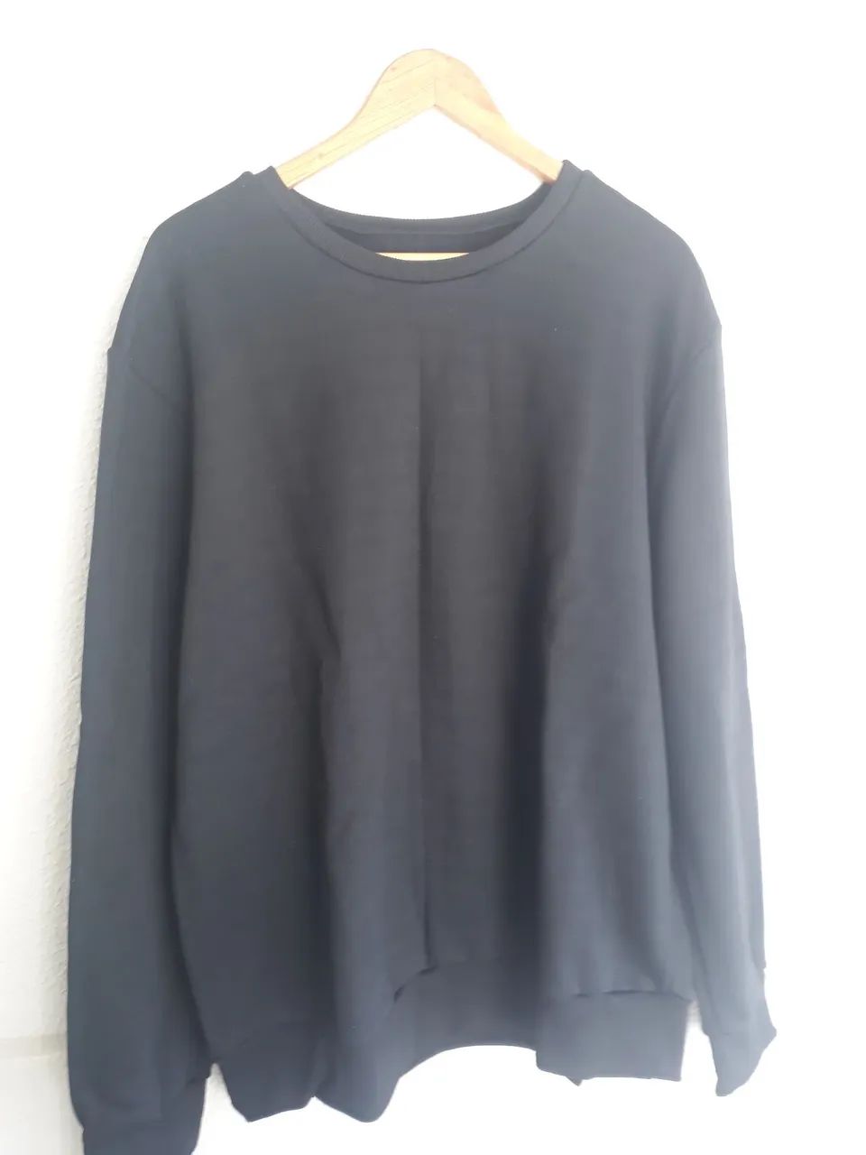 Blusa nova moletom extra grande preta 