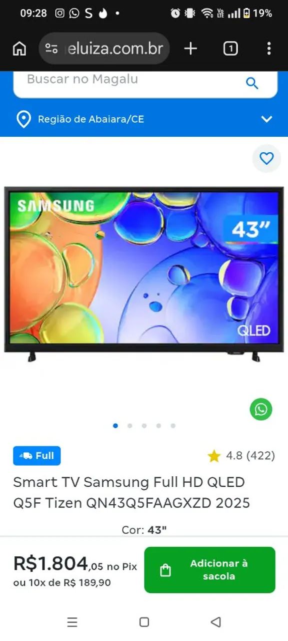 Smart TV Samsung 43 polegadas  - Foto 4