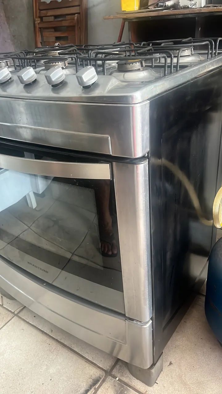 Fogão Brastemp inox 6 bocas acendimento manual bem conservado  - Foto 3