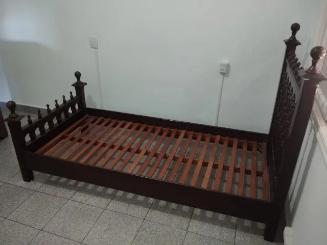 Cama de Solteiro Colonial em Peroba-Rosa Maciça - Linda e Resistente - Foto 3