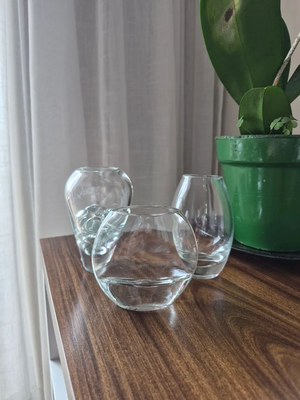 Conjunto mini vasos vidro