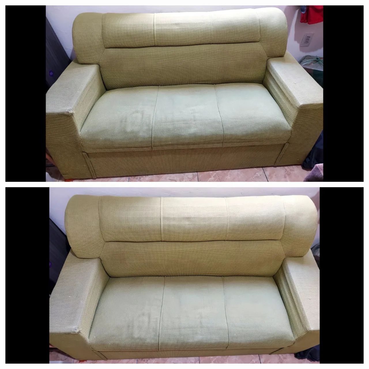 Conjunto de dois sofás de 2 e 3 lugares.