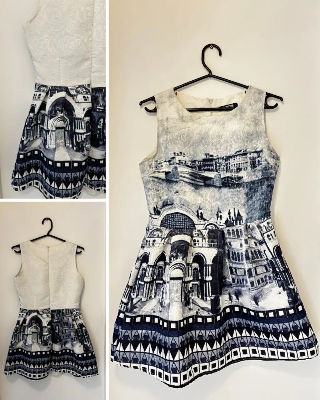 Vestido curto estampado