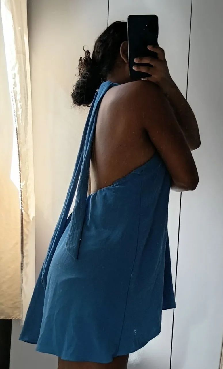 Vestido/macaquinho azul - Foto 4