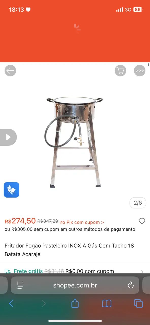 Fritadeira a gás 