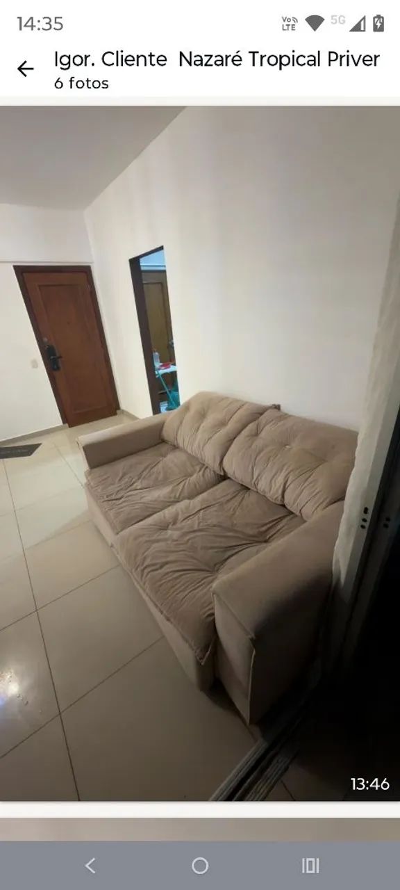 Sofá.  Usado. 2 lugares. VL 250  reais.  - Foto 3