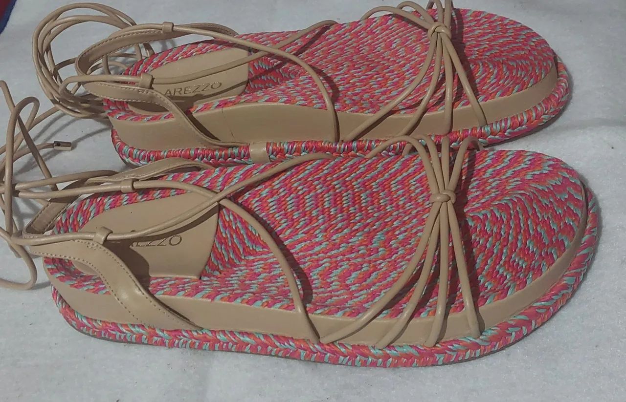 Sandálias flatform nude Arezzo 36 - Foto 3