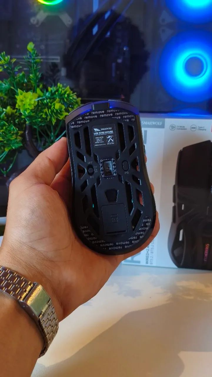 Mouse Gamer SmailWolf RS8 - Prata - Foto 3