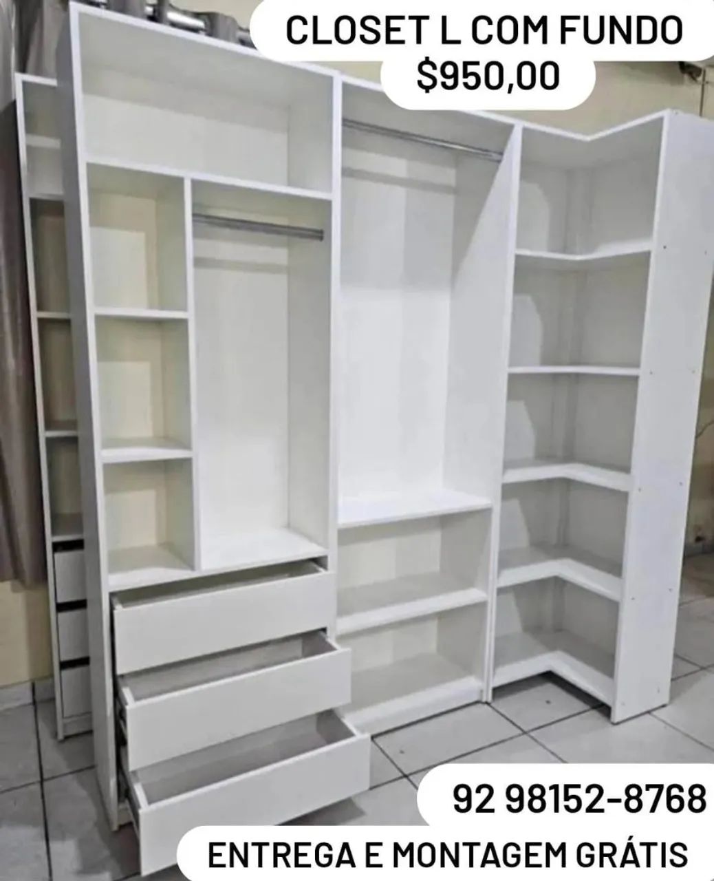 Closet L 100% MDF 