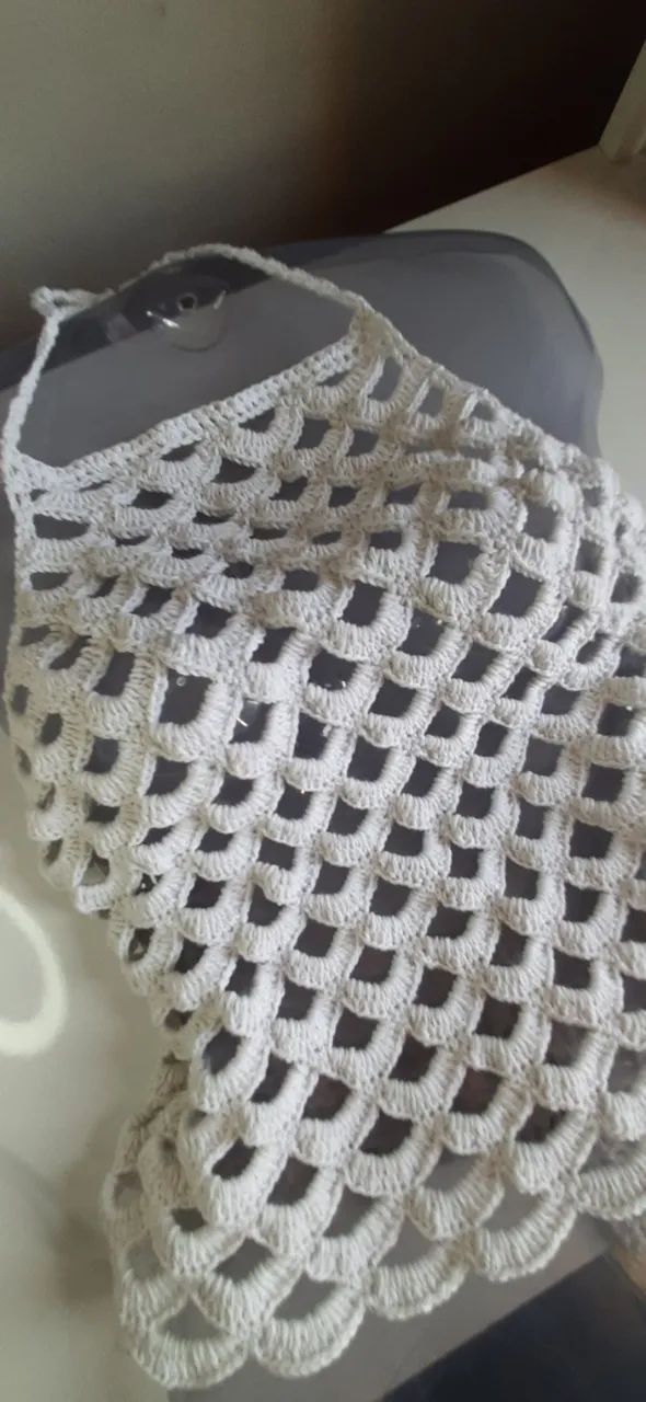 Blusinha de Verão Arcos Branca em Crochê - Foto 5