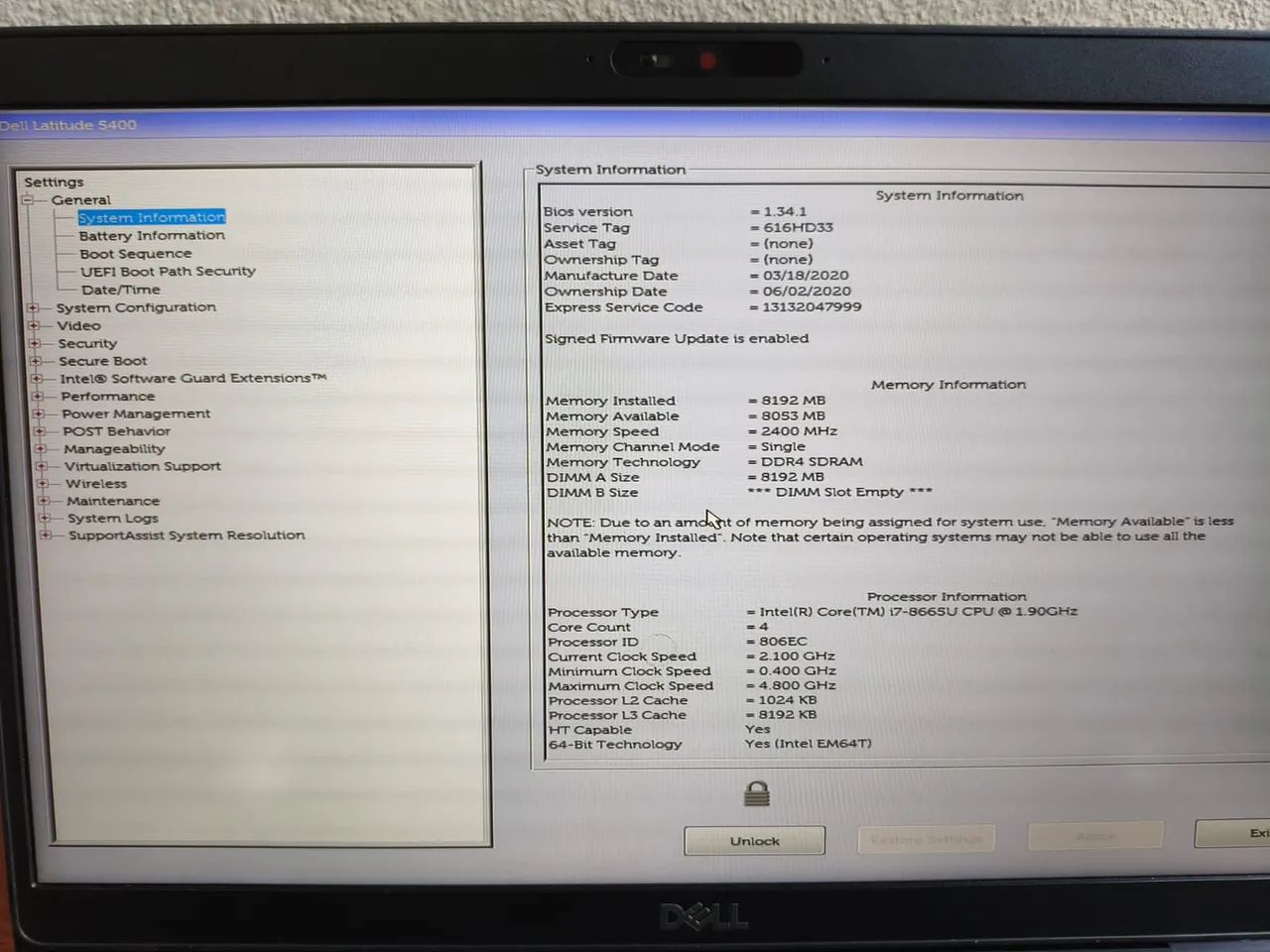 Notebook Dell latitude 5400 Intel i7 8665U - Foto 4