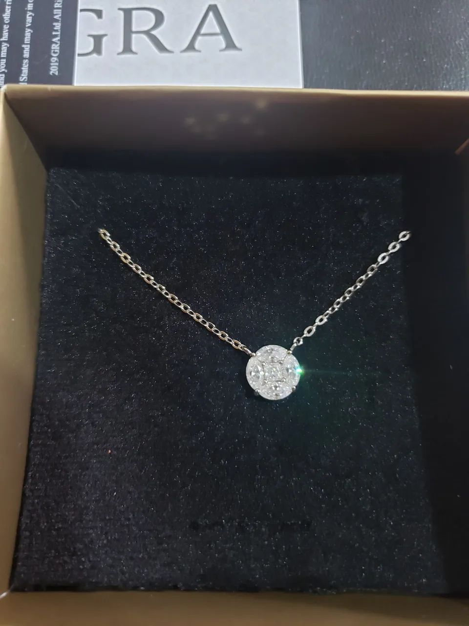 Colar prata 925 com moissanite