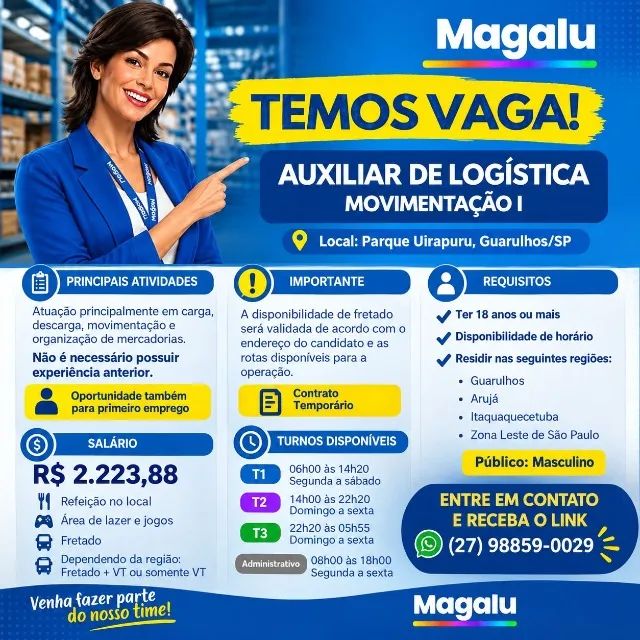 AUXILIAR DE LOGÍSTICA - MOVIMENTAÇÃO I