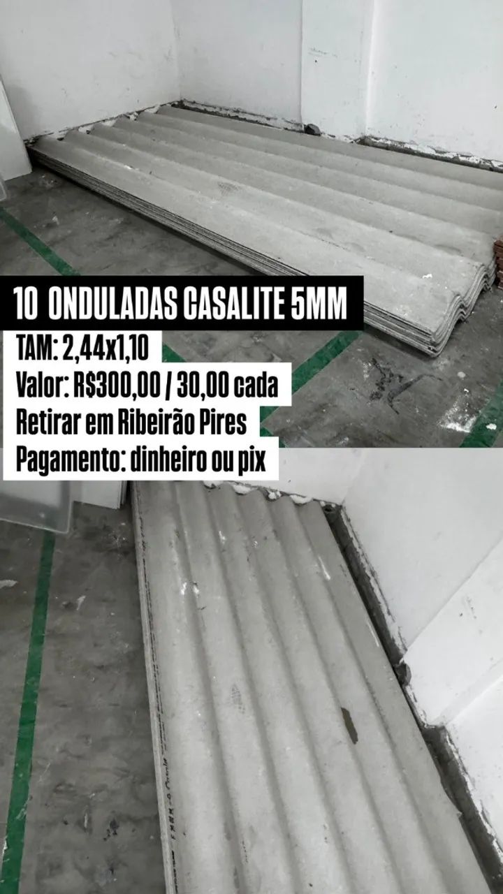 10 Telhas Onduladas Casalite 5mm