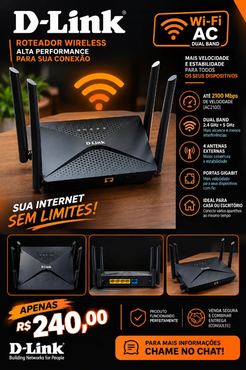 Roteador D-link Modelo: D-Link DIR-2150