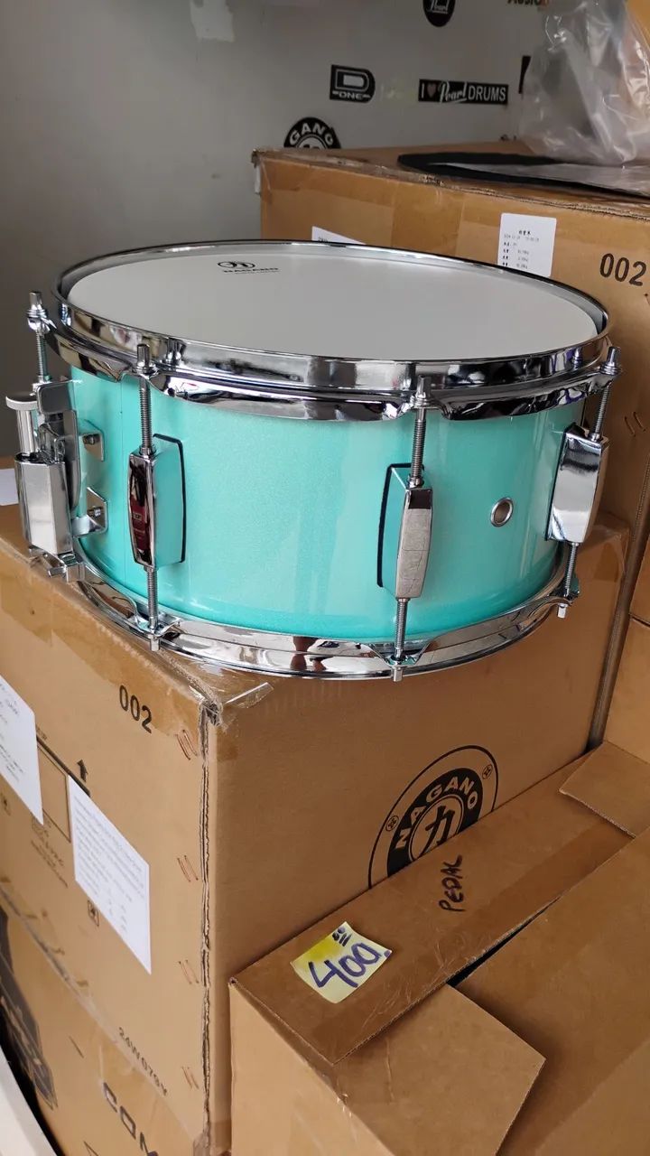 Caixa de Bateria Nagano Beat 12x6/Sweet Green(Azul cintilante)Nova/No Plástico/Mega Oferta - Foto 3