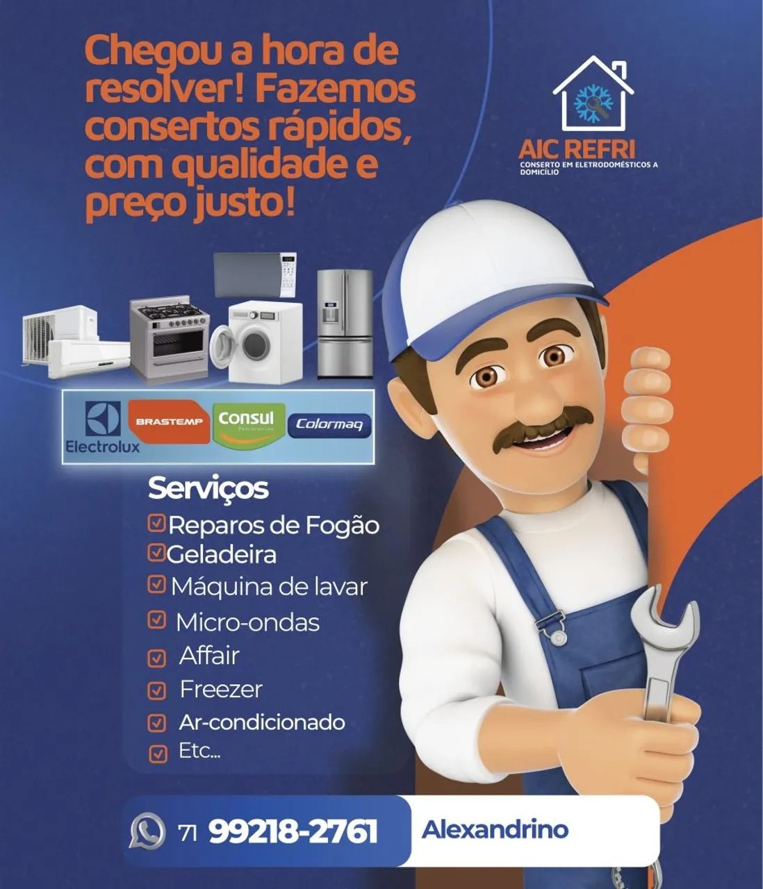 Conserto de eletrodomésticos em geral 