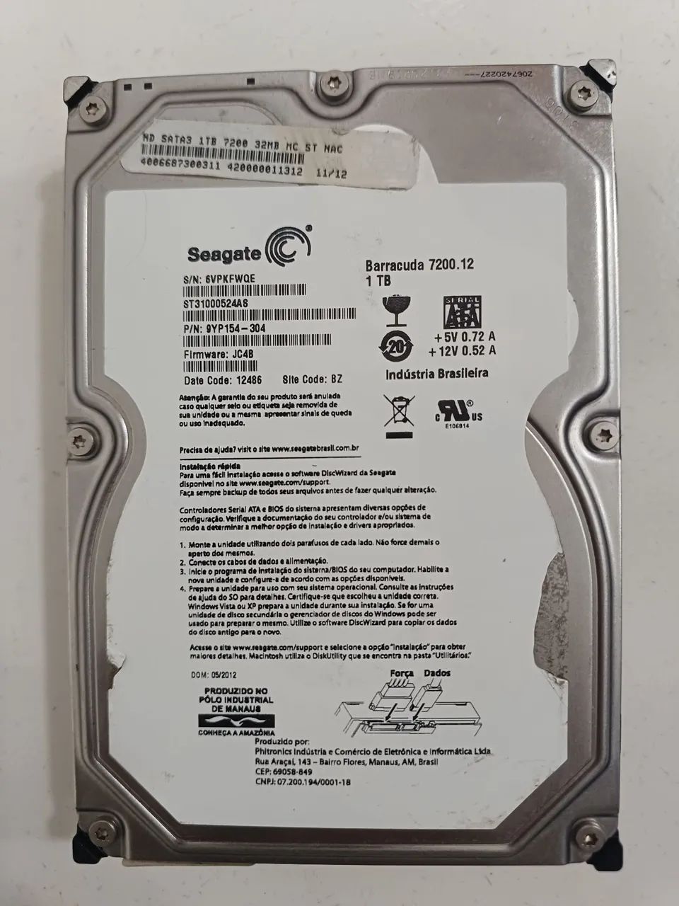 Hd seagate 1TB Barracuda cftv dvr nvr cpu  - Foto 3