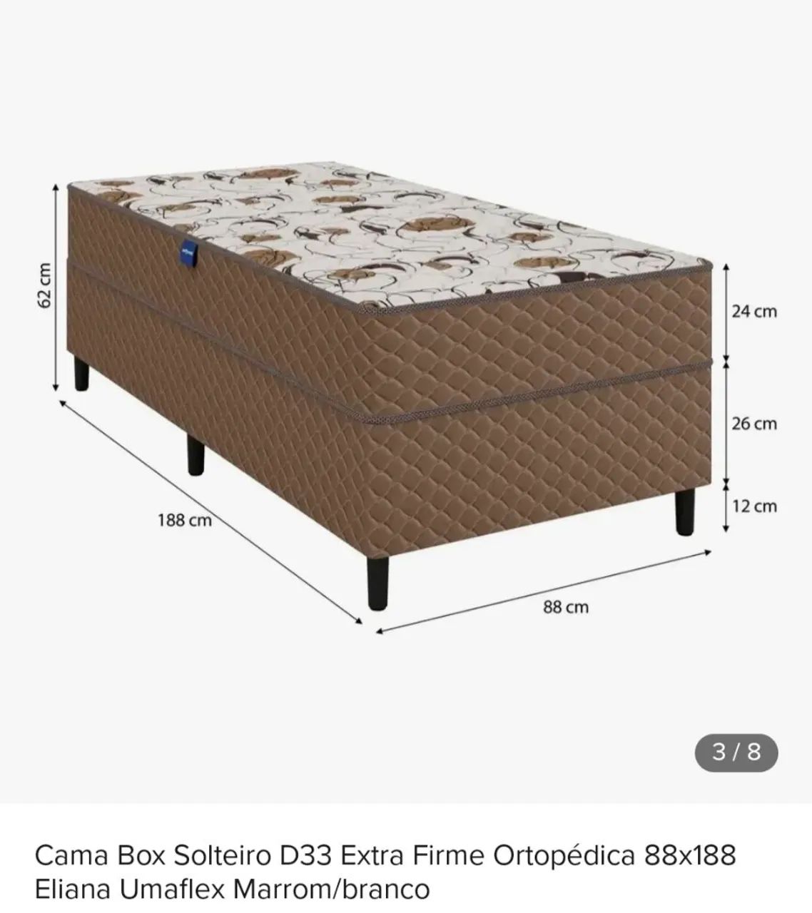 Cama box solteiro 