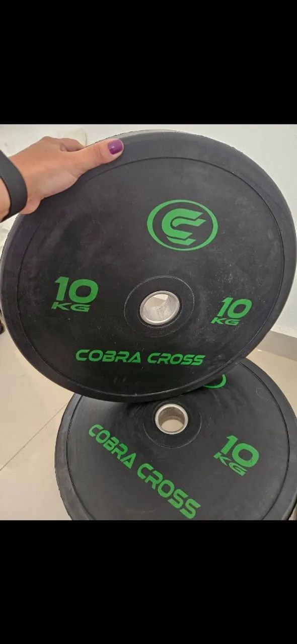 Par de Anilhas 10kg Cobra Cross