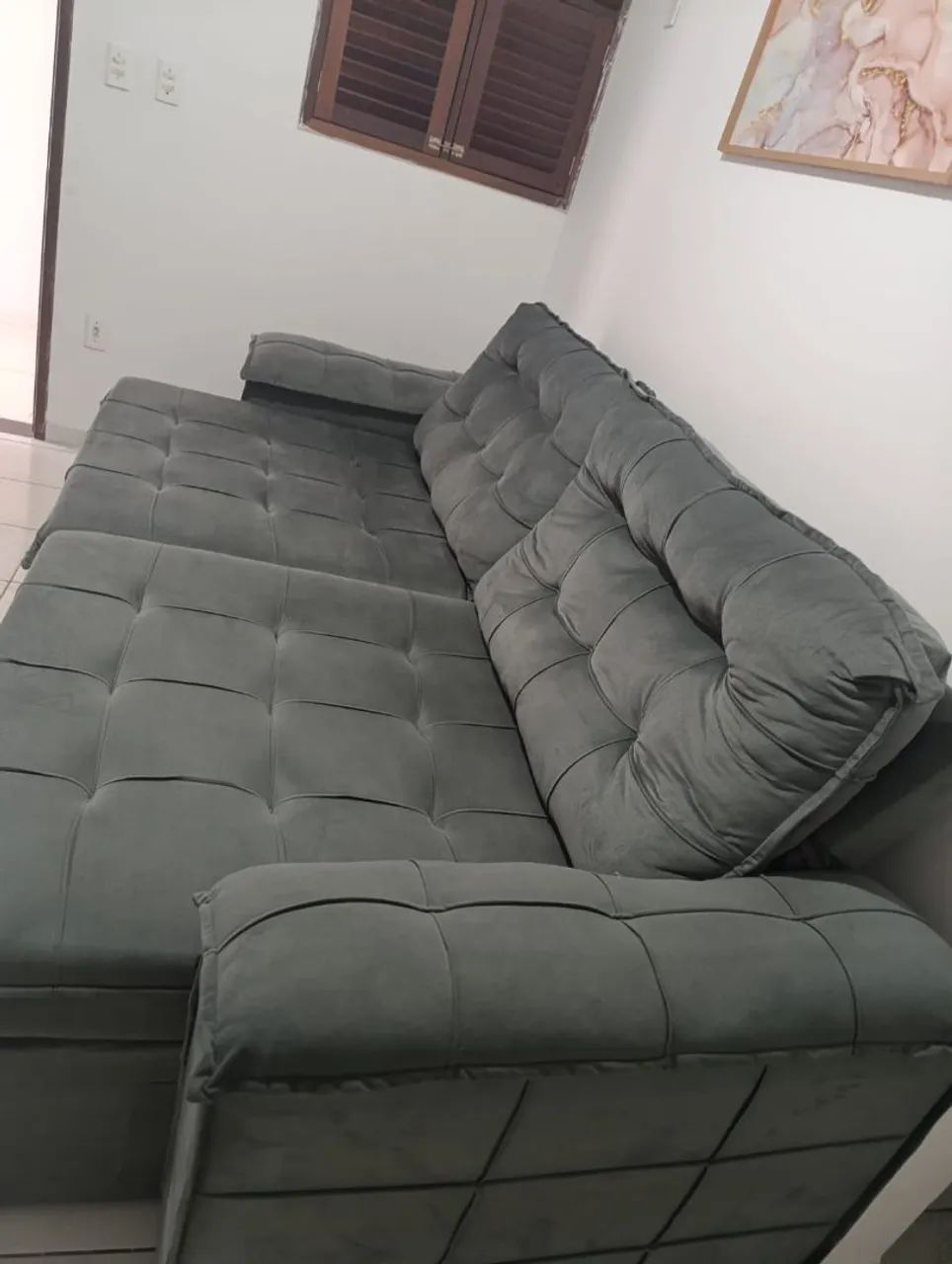 Vendo SOFÁ SEMI NOVO 2,5m - Foto 2