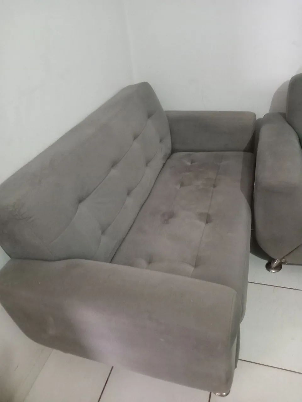 Sofa 2 e 3 lugares usado bom zap * - Foto 4