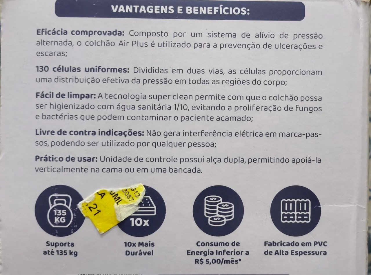 Colchão pneumático de pressão alternada - Foto 3