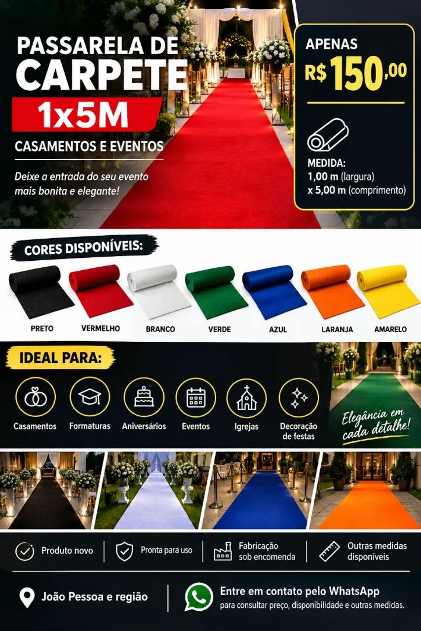 Passarela para Casamento e eventos 